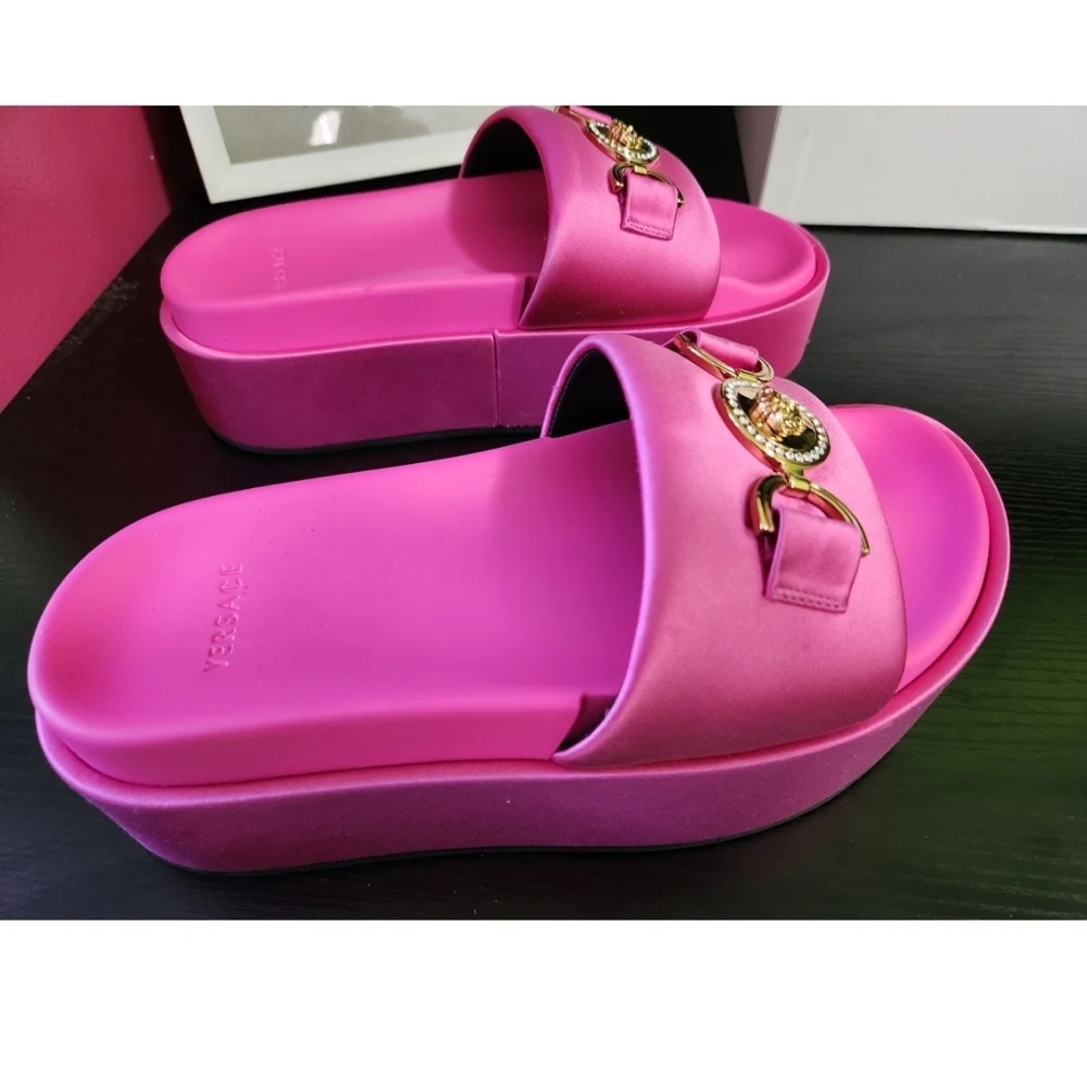Versace Fuchsia Platform Sandals